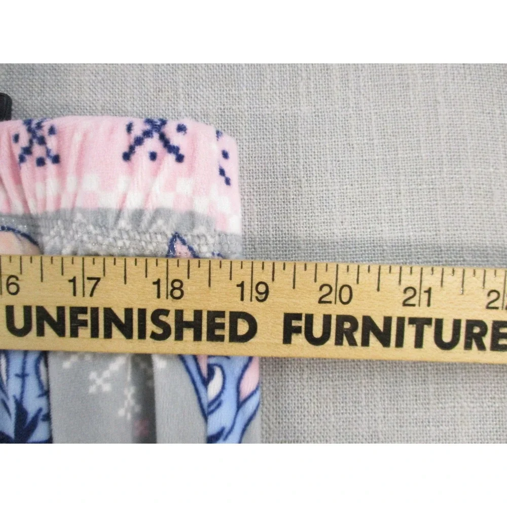 Disney Eeyore Fleece Pajama Pants Womens XL Pink Grey Fair Isle Winnie The Pooh - Picture 2 of 7